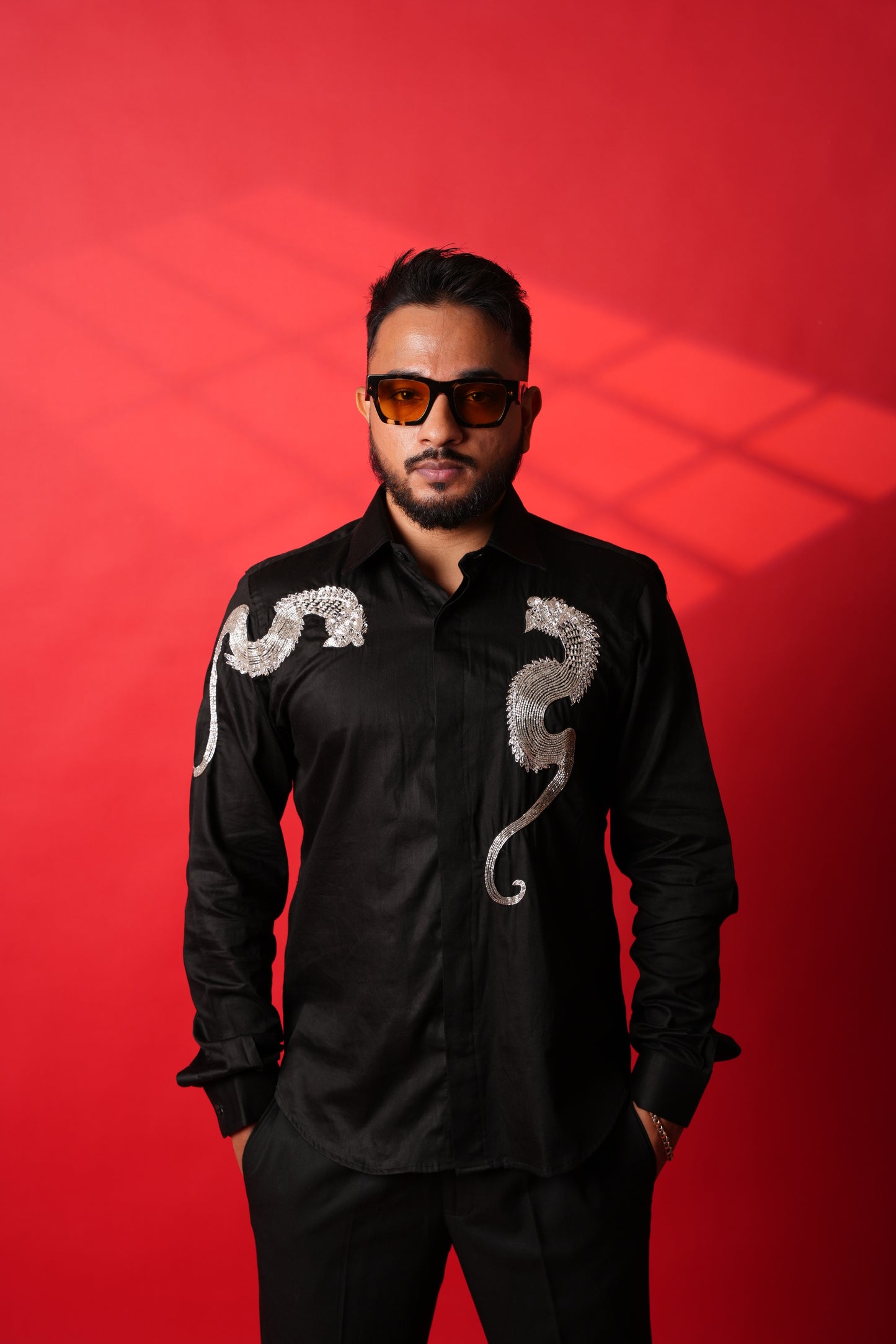 Dragon Hand-Embroidered Shirt