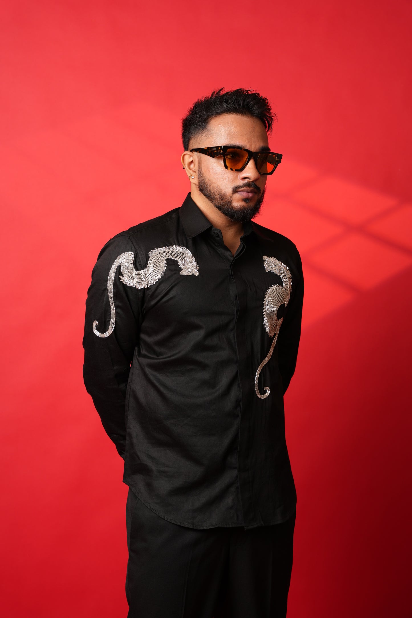 Dragon Hand-Embroidered Shirt