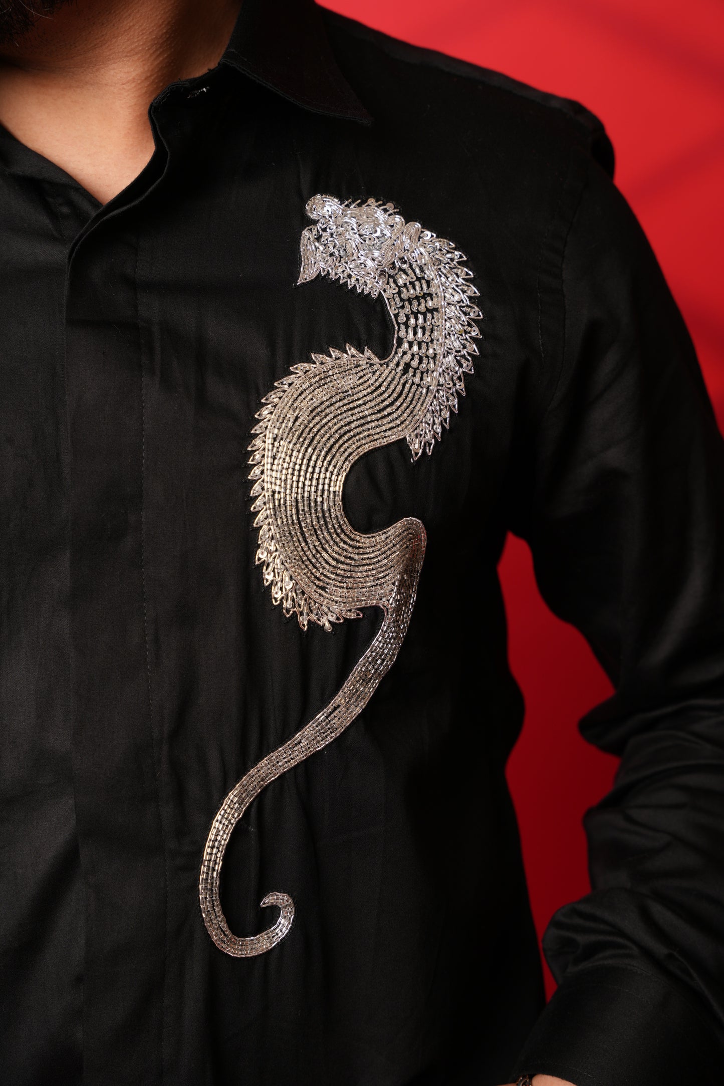 Dragon Hand-Embroidered Shirt