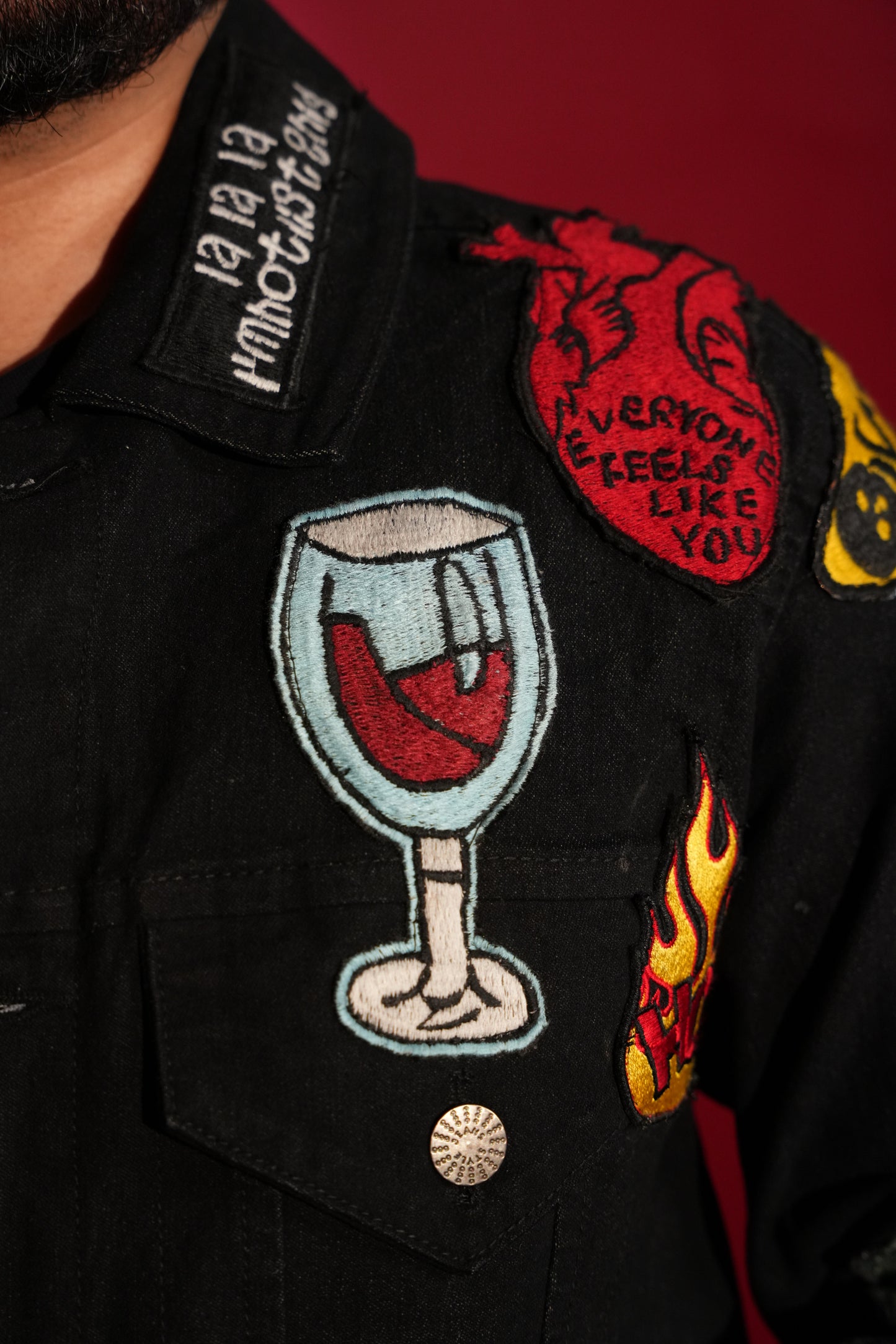 Unisex Rebel Edge Patchwork Denim Jacket