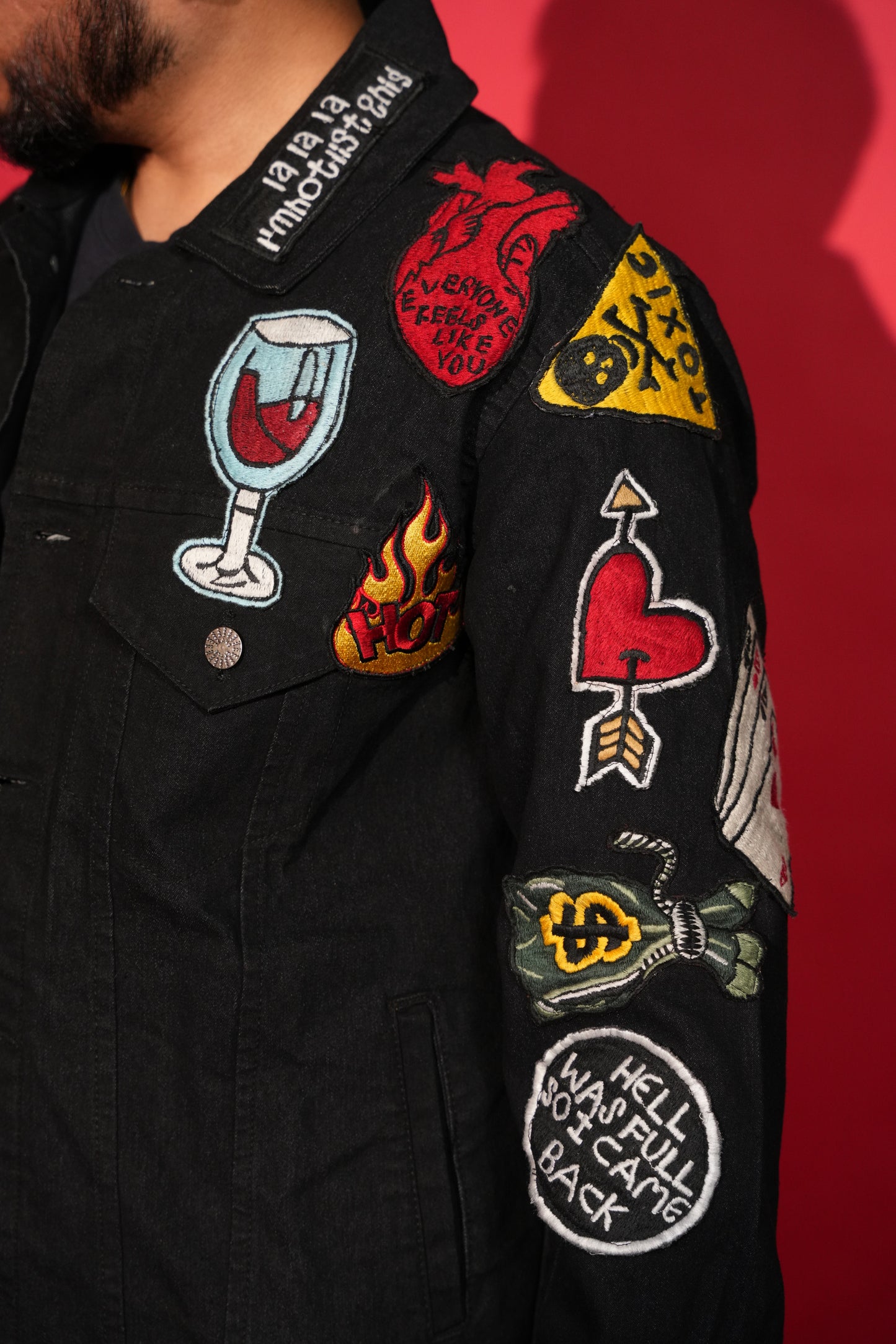 Unisex Rebel Edge Patchwork Denim Jacket
