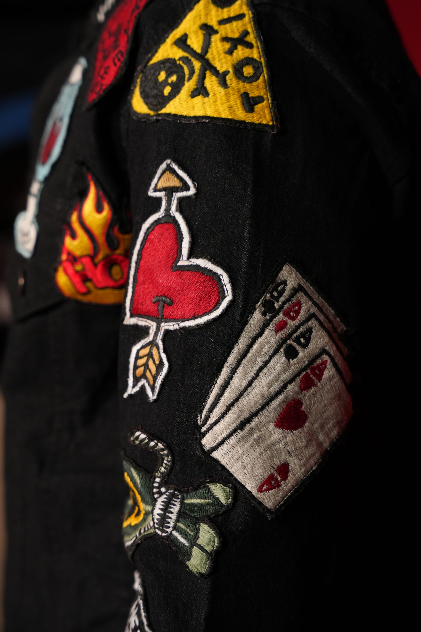 Unisex Rebel Edge Patchwork Denim Jacket