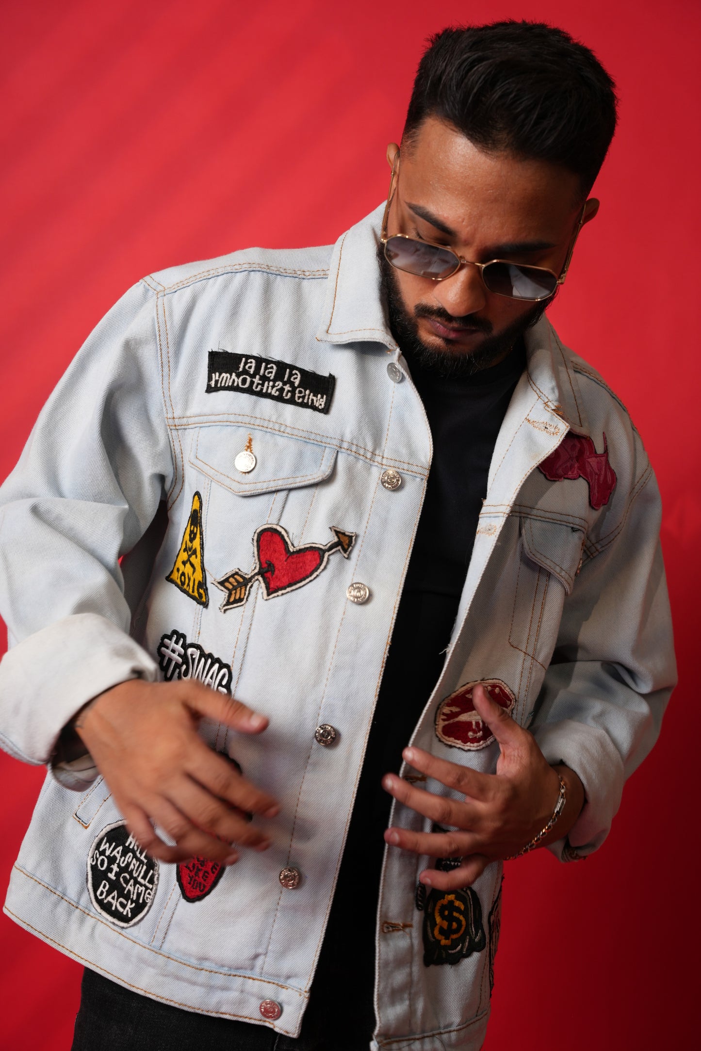 Unisex High Stakes Hand-Embroidered Denim Jacket