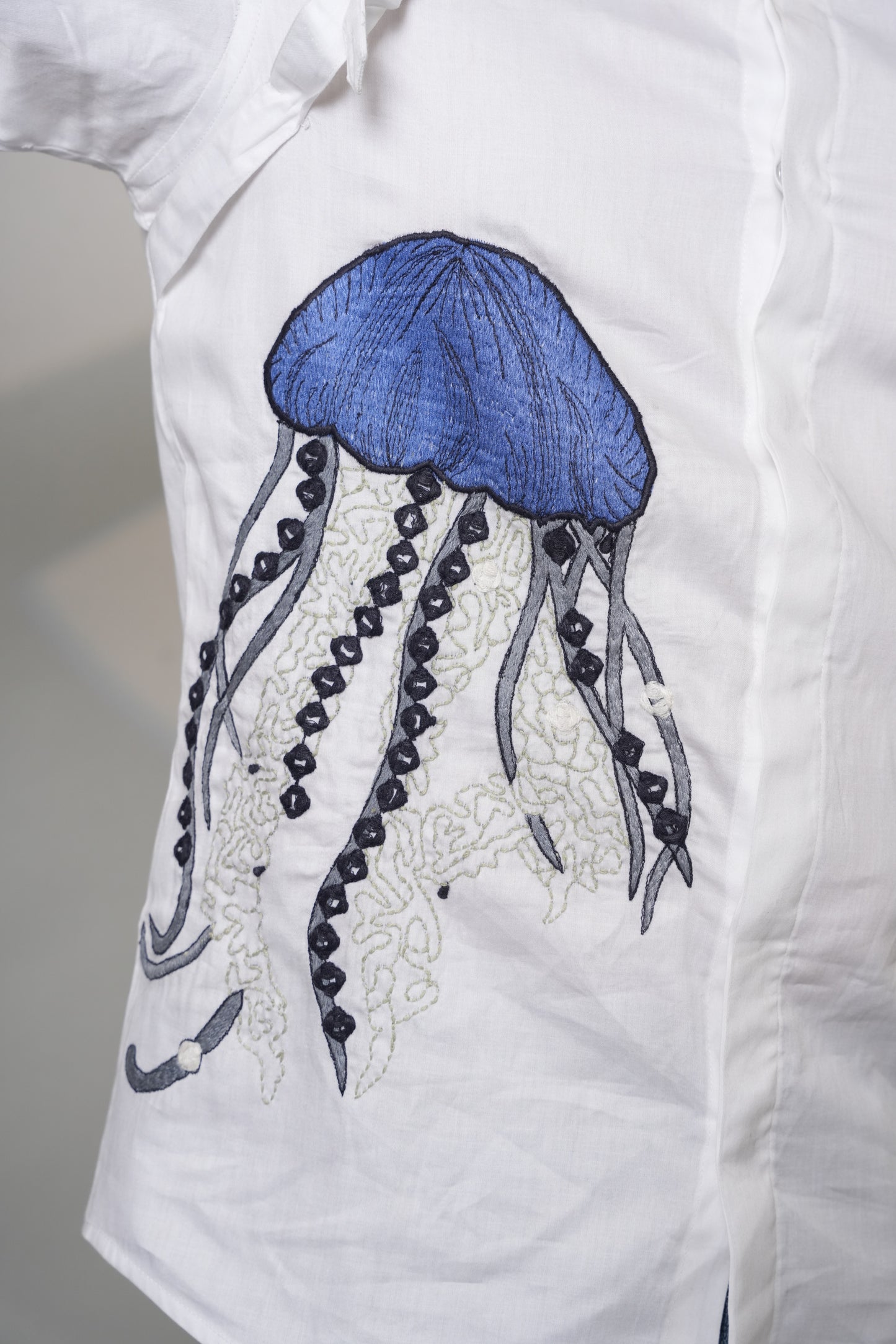 Jellyfish Hand-Embroidered Shirt