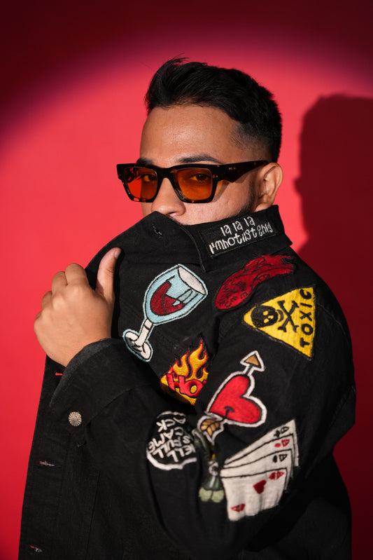 Unisex Rebel Edge Patchwork Denim Jacket